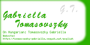 gabriella tomasovszky business card